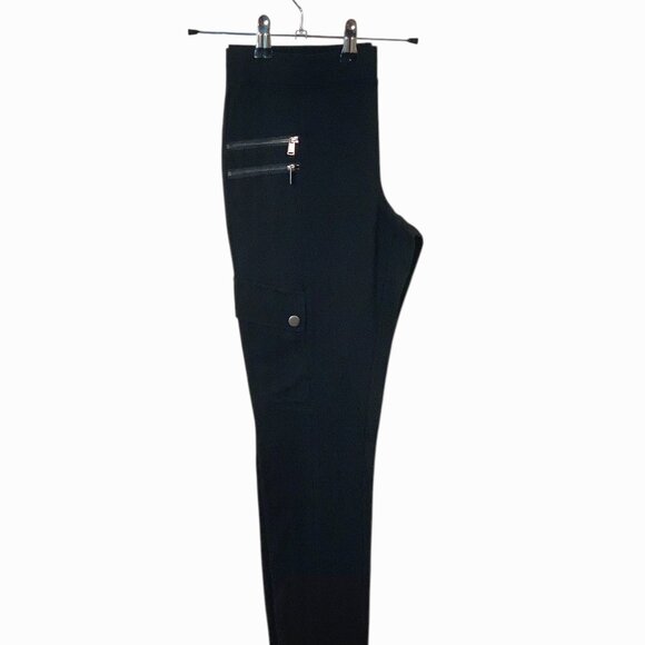 Express Ponte Skinny Cargo Leggings Black Womens Mid-Rise Stretch Pants- M- NWT - Picture 4 of 11
